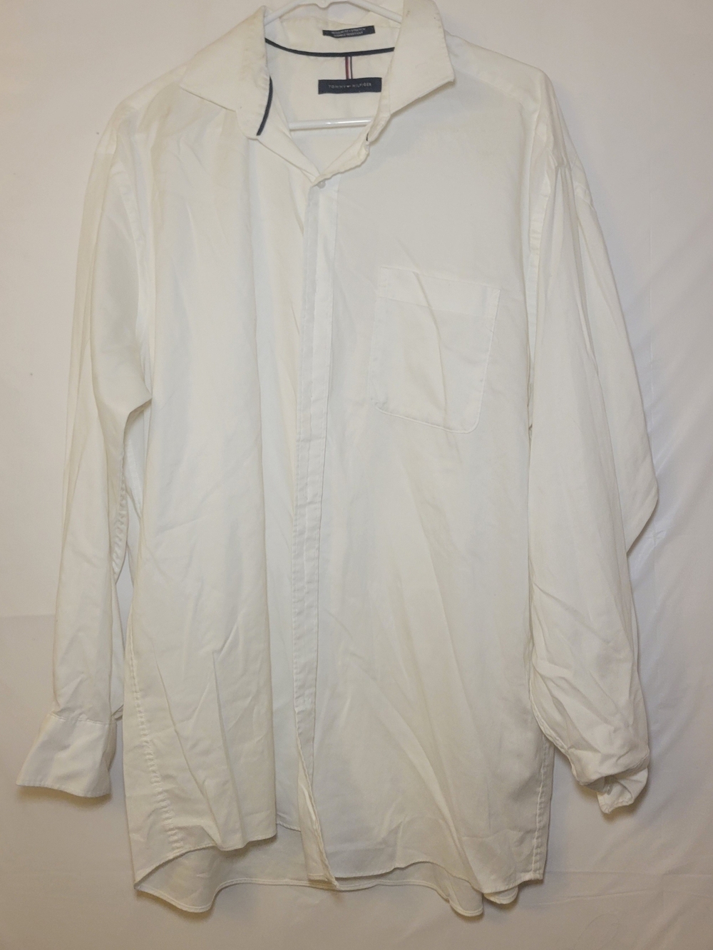 Tommy Hilfiger Men's White Long-Sleeve Dress Shirt